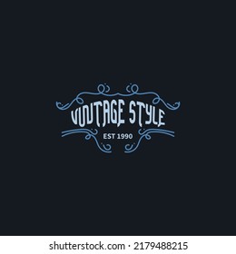 vintage logo template or retro logo template