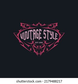 vintage logo template or retro logo template