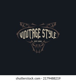 plantilla de logotipo vintage o plantilla de logotipo retro