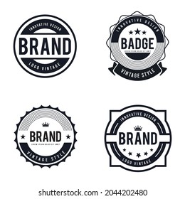 Vintage logo template retro sytle badge