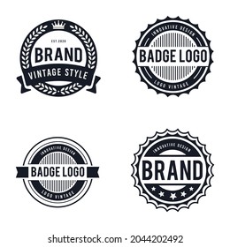 Vintage logo template retro sytle badge