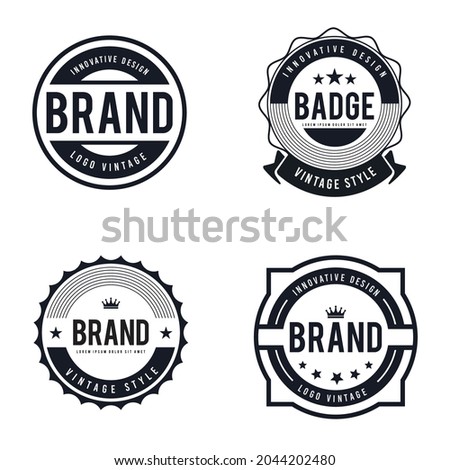 Vintage logo template retro sytle badge