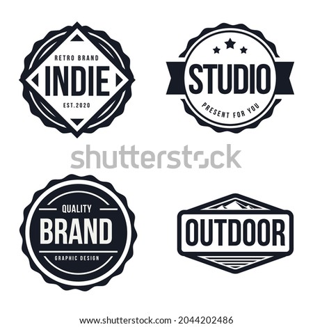 Vintage logo template retro sytle badge