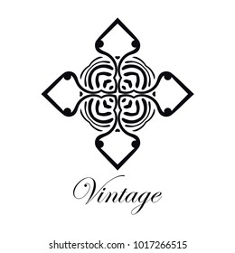 Vintage logo template. Vector logotype element, retro label, badge