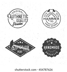 Vintage logo templates, retro styled badges, labels, design elements.