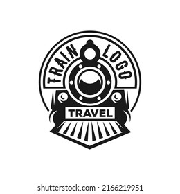 vintage logo train vector template illustration