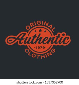 Plantilla de tipografía del logotipo de Antiguas en círculo. Ilustración vectorial.
