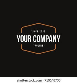 Vintage Logo Vector Graphic Element Simple Design