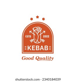 vintage logo Vector minimalis kebab for food and cafe