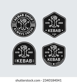 vintage logo Vector minimalis kebab for food and cafe