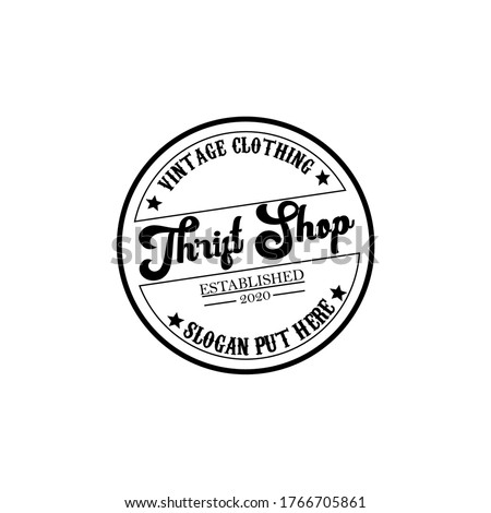 Vintage logo vector for Thrift Shop/ Thrift Store