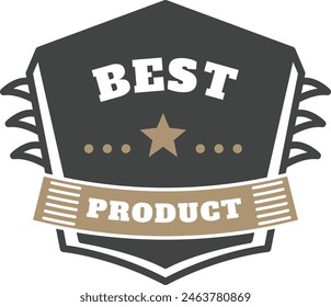 A vintage logo with a white background and a black border.