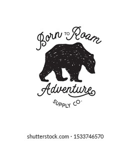 vintage logo wildlife forest.vector illustration