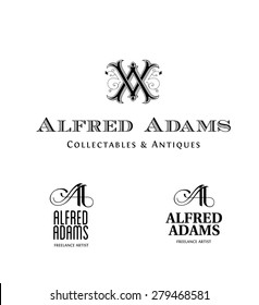 Vintage Logos Based On AA Monogram