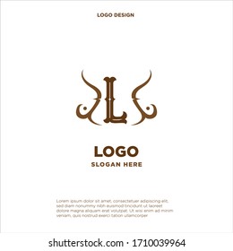 Logotipos vintage basados en el monograma L
