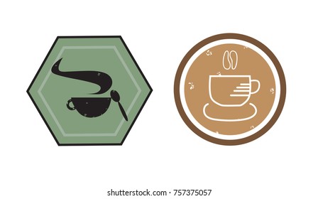 Vintage logos for coffee shop.