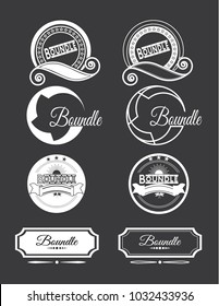 Vintage Logos Design Templates Set. Vector logotypes elements collection, Icons Symbols, Retro Labels, Badges, Silhouettes.