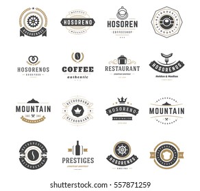 Vintage Crowns Logos Set Vector Design Stock Vector (Royalty Free ...