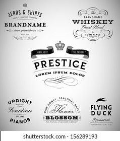 Vintage logos and labels collection