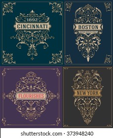 Vintage logos/Cards and elements. vector templates.