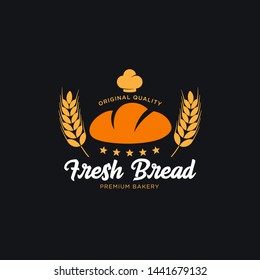 Vintage logotype for bakery and bread shop