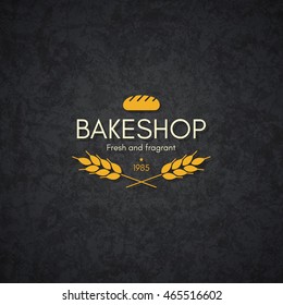 Vintage logotype for bakery and bread shop