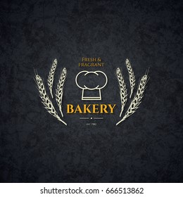 Vintage logotype for bakery and bread shop