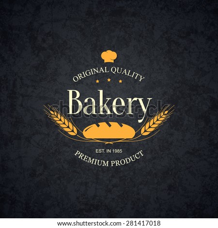 Vintage logotype for bakery and bread shop