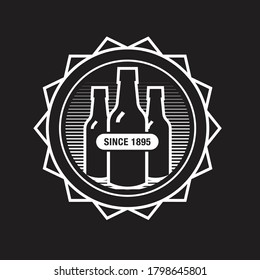 Vintage Logotype For Beer House, Brewing Company, Beer House, Pub, Bar