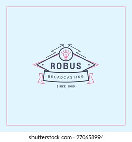 Vintage Logotype for Your Business. Thin Line Design Template