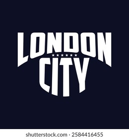 Vintage London city typography, t-shirt graphics, vectors