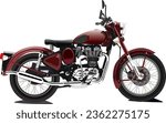 Vintage look classic two wheeler red color