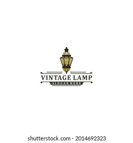 vintage looking vintage lantern logo in vintage style