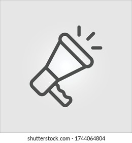 Vintage loudspeaker megaphone isolated icon