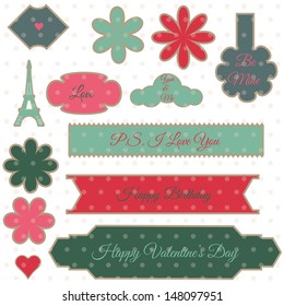 Vintage love banners