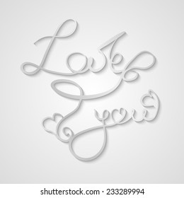 Vintage 'Love' hand written lettering apparel t-shirt design. Can be used for fashion design in Valentine's Day style.