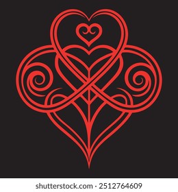 Vintage Love Sign with Retro Fonts and Heart Elements, Nostalgic Romantic Design for Posters, T-Shirts, and Crafts.