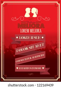 vintage love template vector/illustration