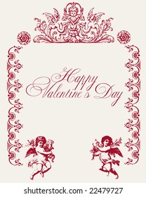 vintage love vector background