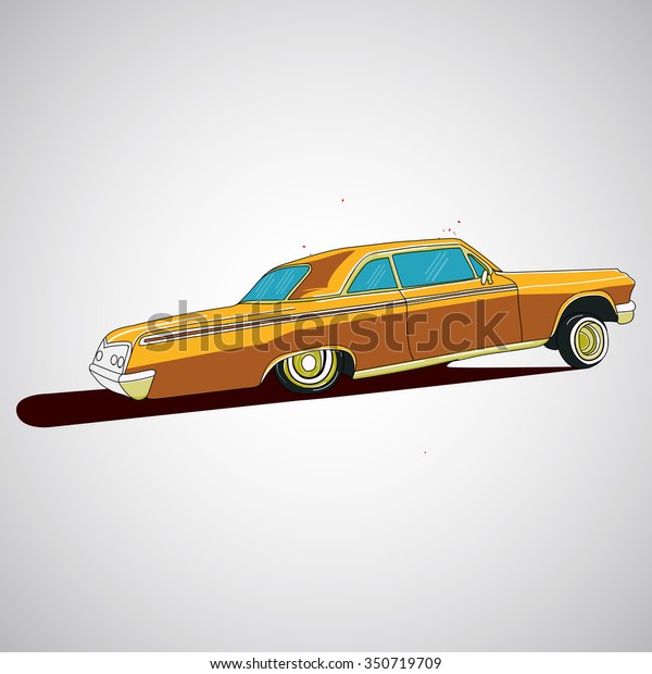 Vintage low rider logo, badge, sign, emblems, stickers\
and elements design. Collection black and white classic and retro\
old car 