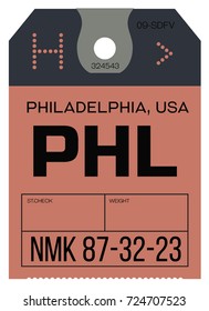 Vintage Luggage Tag. Real looking airport luggage tag.