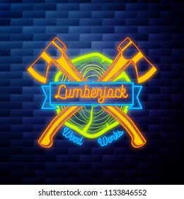 Vintage lumberjack emblem