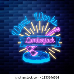 Vintage lumberjack emblem