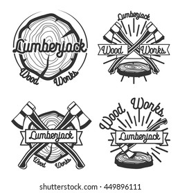 vintage lumberjack emblems