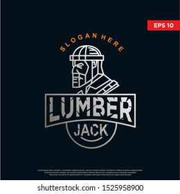 vintage lumberjack logo. modern icon, template design