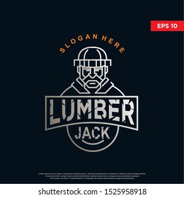 vintage lumberjack logo. modern icon, template design