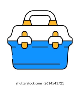 vintage lunchbox line icon vector. vintage lunchbox sign. isolated symbol illustration