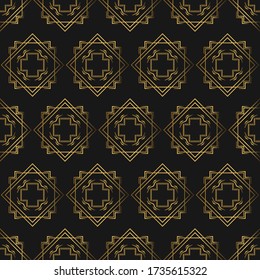 Vintage Luxurious Seamless Pattern. Vintage Concept Suitable for Wallpaper, Card, Invitation, Printing Art, Vector Background