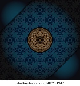 Vintage luxury decorative design of golden mandala. Vector 