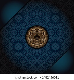 Vintage luxury decorative design of golden mandala. Vector 